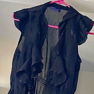 Miley Cyrus & Max Azria Black Sheer Dress